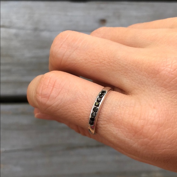 Jewelry Authentic 925 Sterling Silver Onyx Ring Band Poshmark